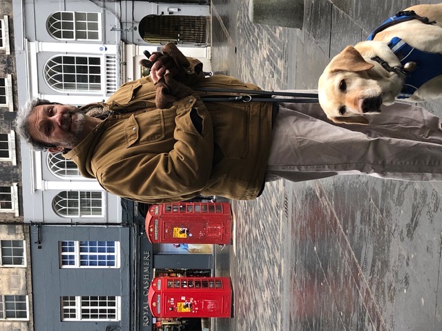 Eric with his guide dog Becky