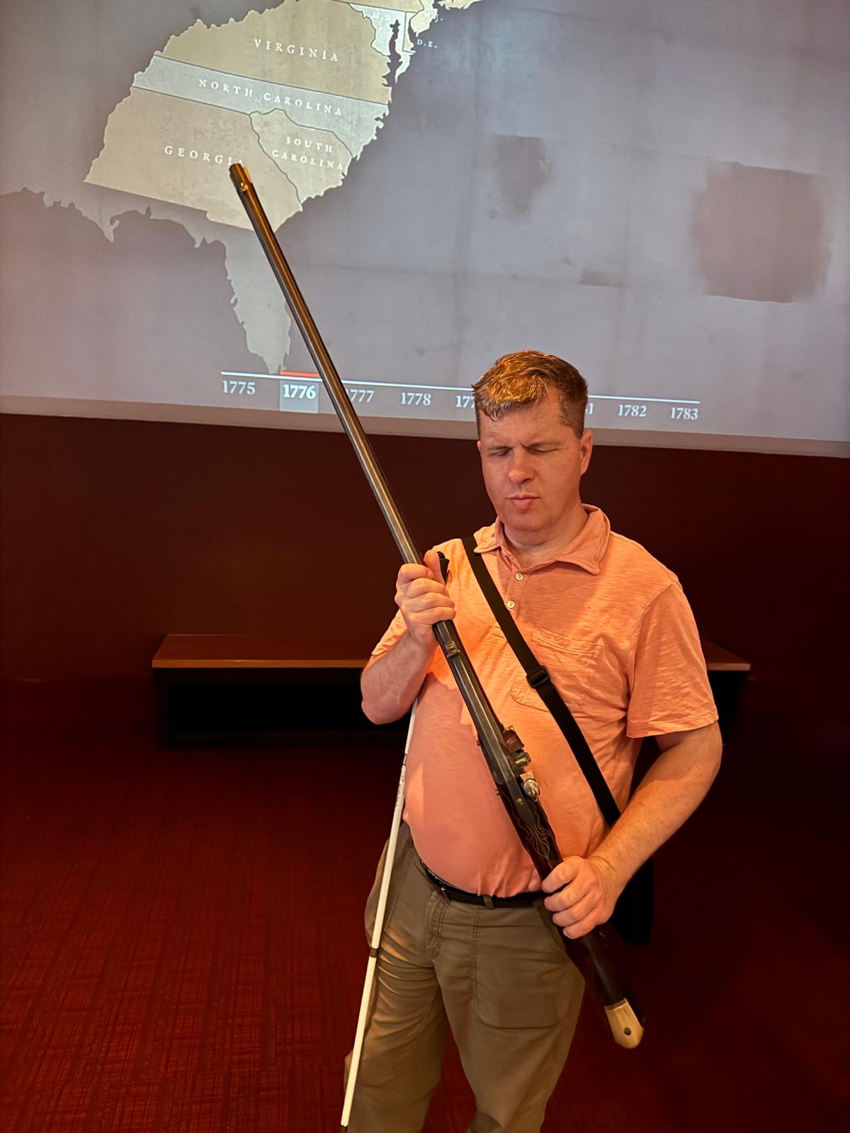 Tom with musket