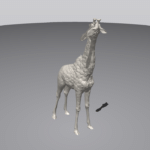 3D-printed tactile model of a Masai giraffe