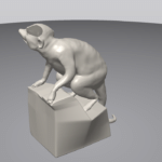 3D-printed tactile model of a meerkat