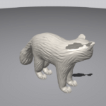 3D-printed tactile model of a red panda